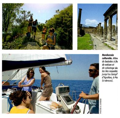Nouveau concept "voile et randonnée" en baie de Naples, îles éoliennes ou Montenegro