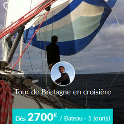 Miniature de l'offre Skippair tour de Bretagne en voilier privatisé avec David