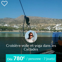 Miniature de l'offre de croisière Skippair voile et yoga dans les Cyclades avec Nicolas et ses collègues