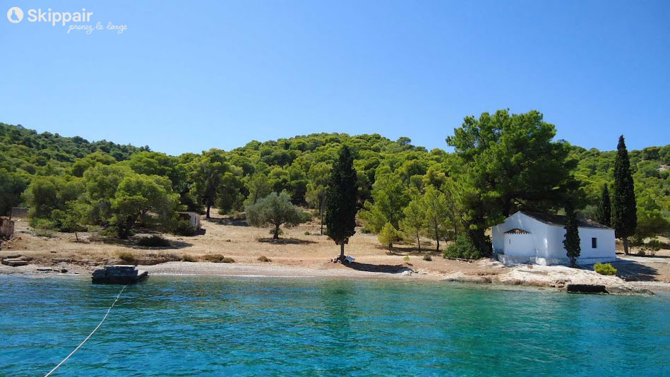 Croisiere catamaran Peloponnese Mouillage