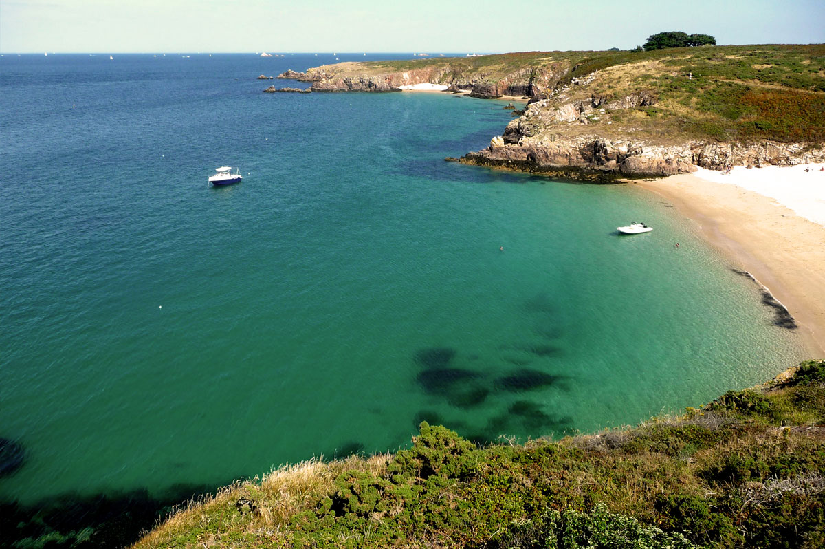 Portz Ler, un mouillage agréable à l'extrémité ouest de l'île d'Houat, au large du Morbihan