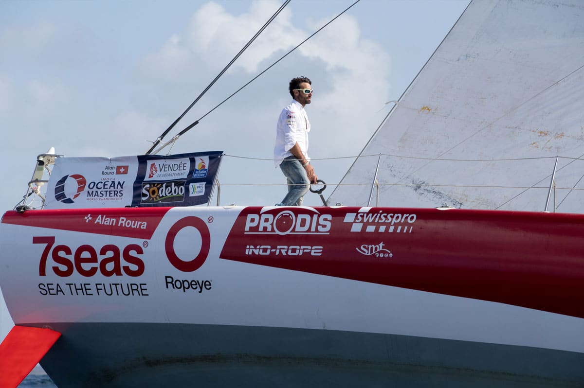 Du haut de ses 23 ans, Alan Roura s'apprête à prendre la barre du monocoque Superbigou sur le Vendée Globe 2016-2017 - Christophe Breschi